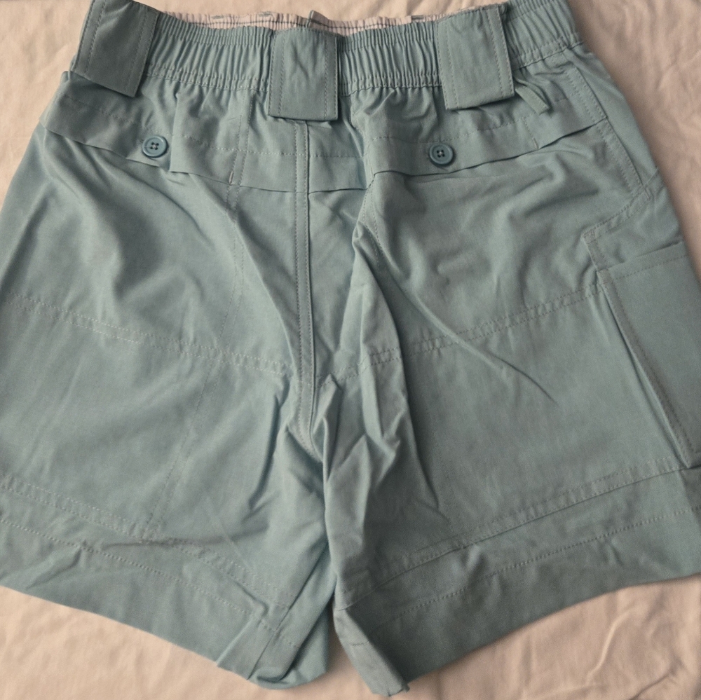 Aftco Size 30 Teal Fishing Shorts M100 Classic Fit - Picture 2 of 6